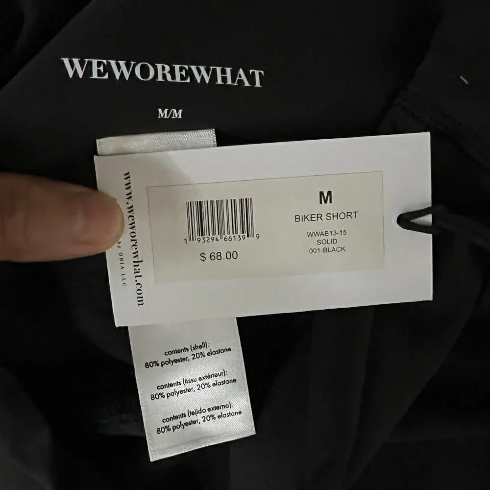 WeWoreWhat Athletic Womens Biker Short MEDIUM in Black